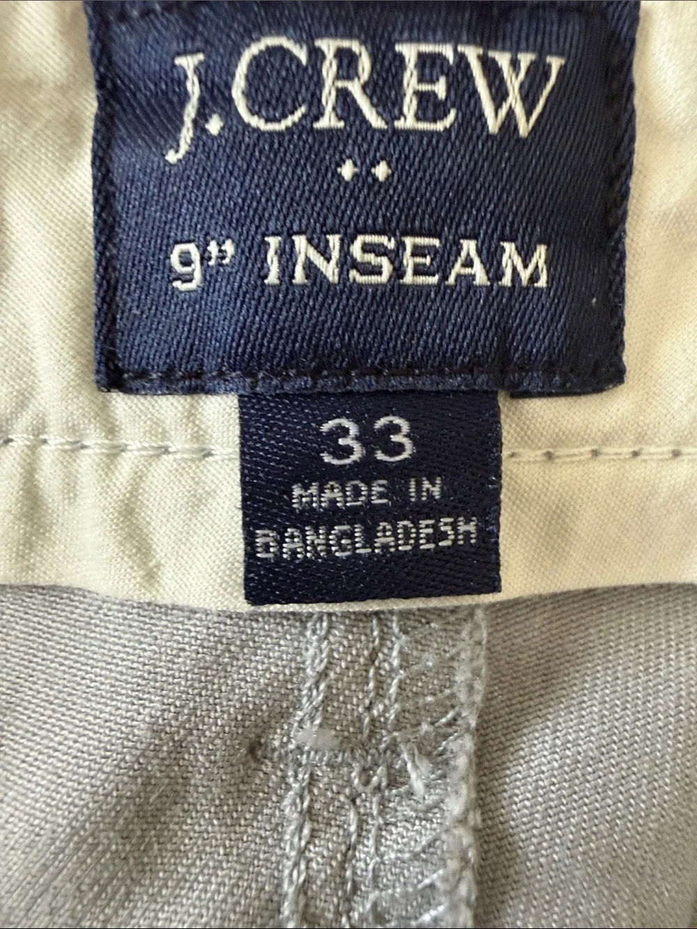 J. Crew Men's Light Gray Flat Front Chino Shorts